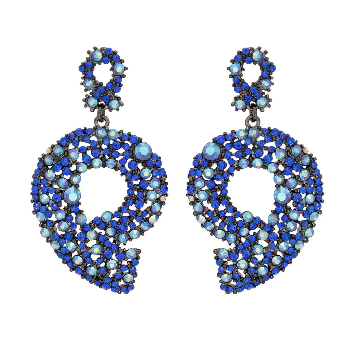 Drop Royal Blue Hematite 9 Earrings