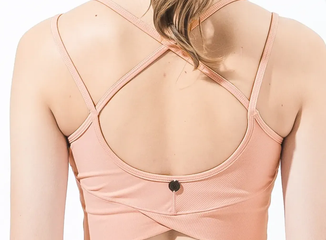 easyoga LA-VEDA Aspire Cropped Tank - Smoky Pink