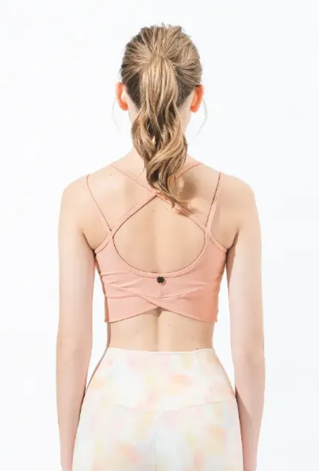 easyoga LA-VEDA Aspire Cropped Tank - Smoky Pink