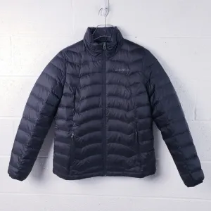 Eddie Bauer Women's 2-Tone 650 Fill Down Filled Puffer Jacket Black Size Medium