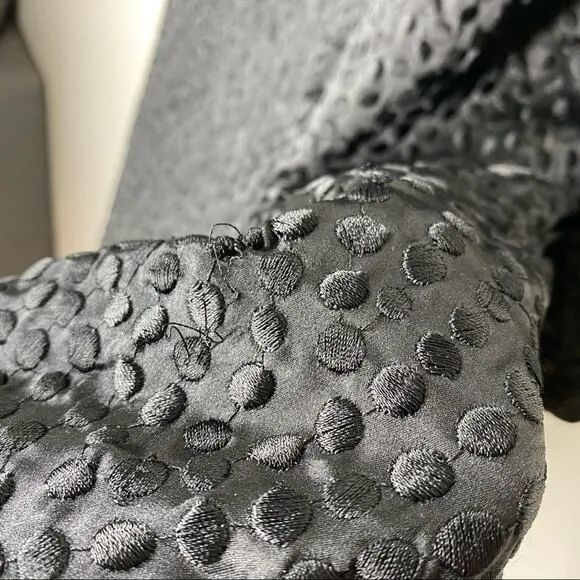 Eileen Fisher Embroidered Dot Textured Coat sz XS