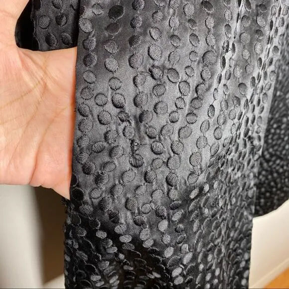 Eileen Fisher Embroidered Dot Textured Coat sz XS