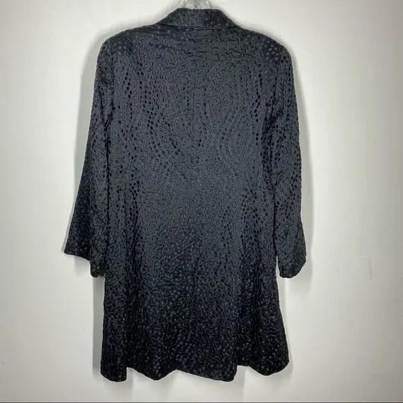 Eileen Fisher Embroidered Dot Textured Coat sz XS
