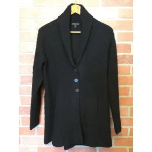 Eileen Fisher Women's Textured Jacket Coat Button Front blazer Collar Size XS
