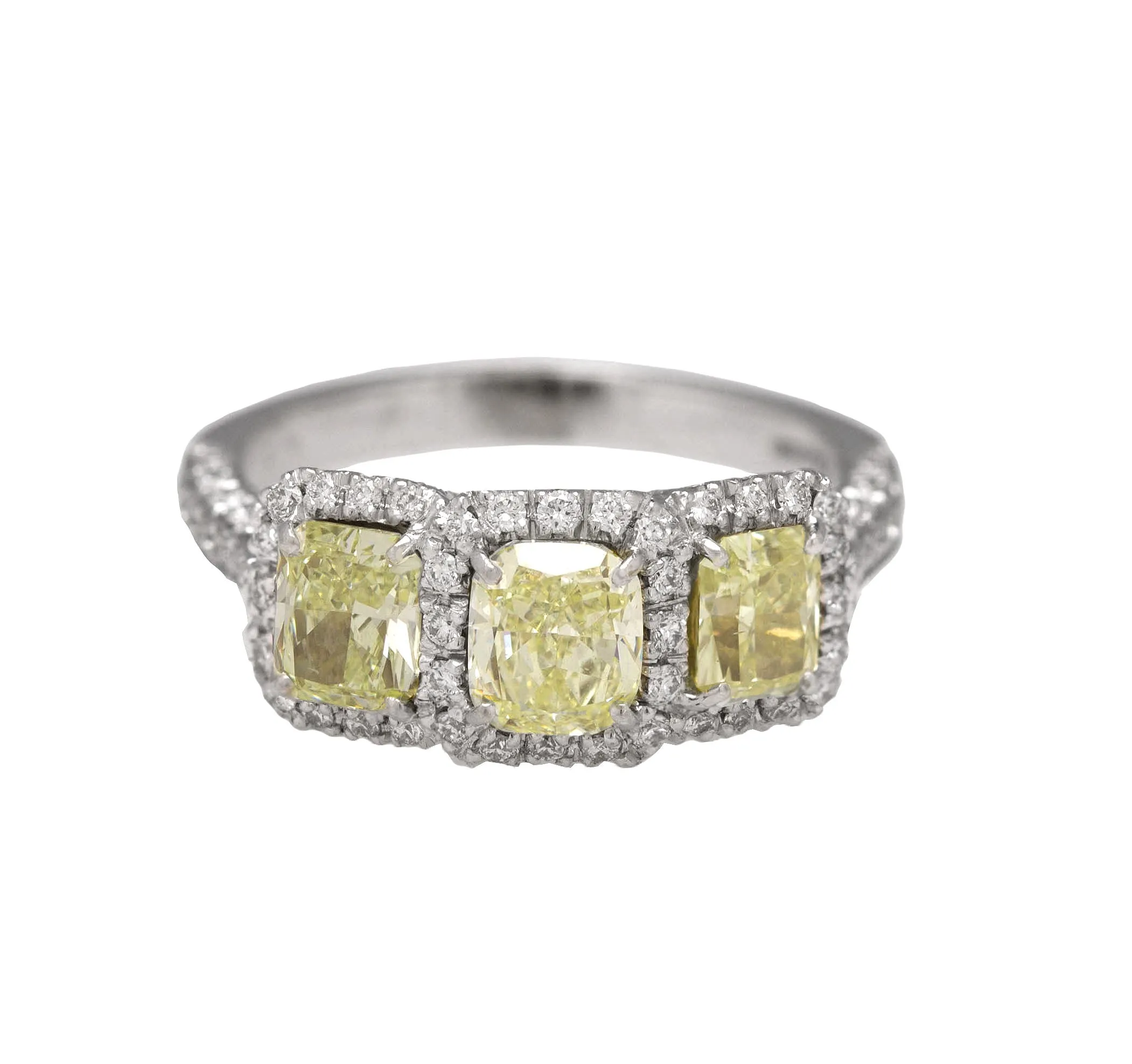 Elegant Ladies Piranesi 1.85 CT Yellow Canary Radiant Diamond Engagement Ring