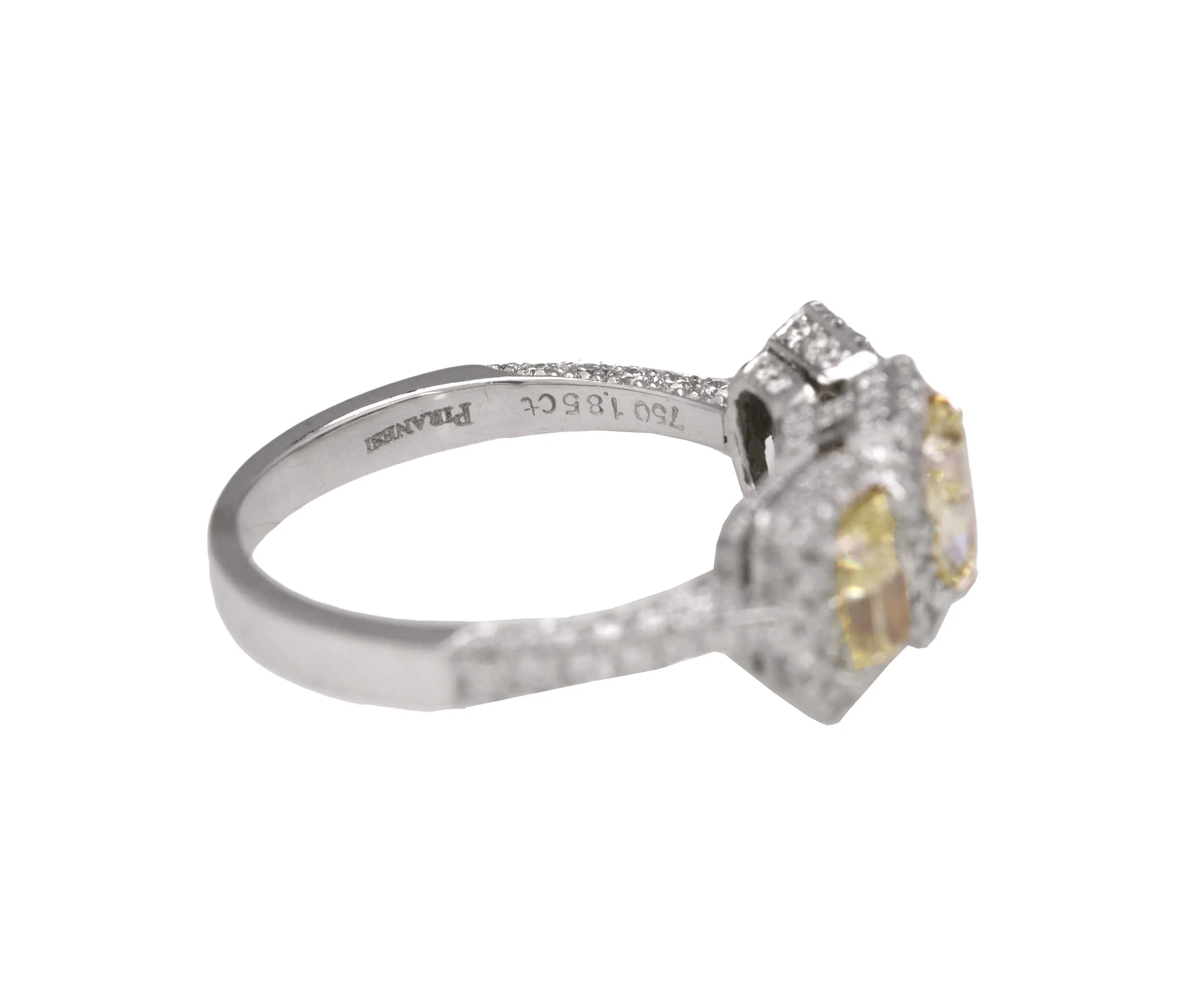 Elegant Ladies Piranesi 1.85 CT Yellow Canary Radiant Diamond Engagement Ring