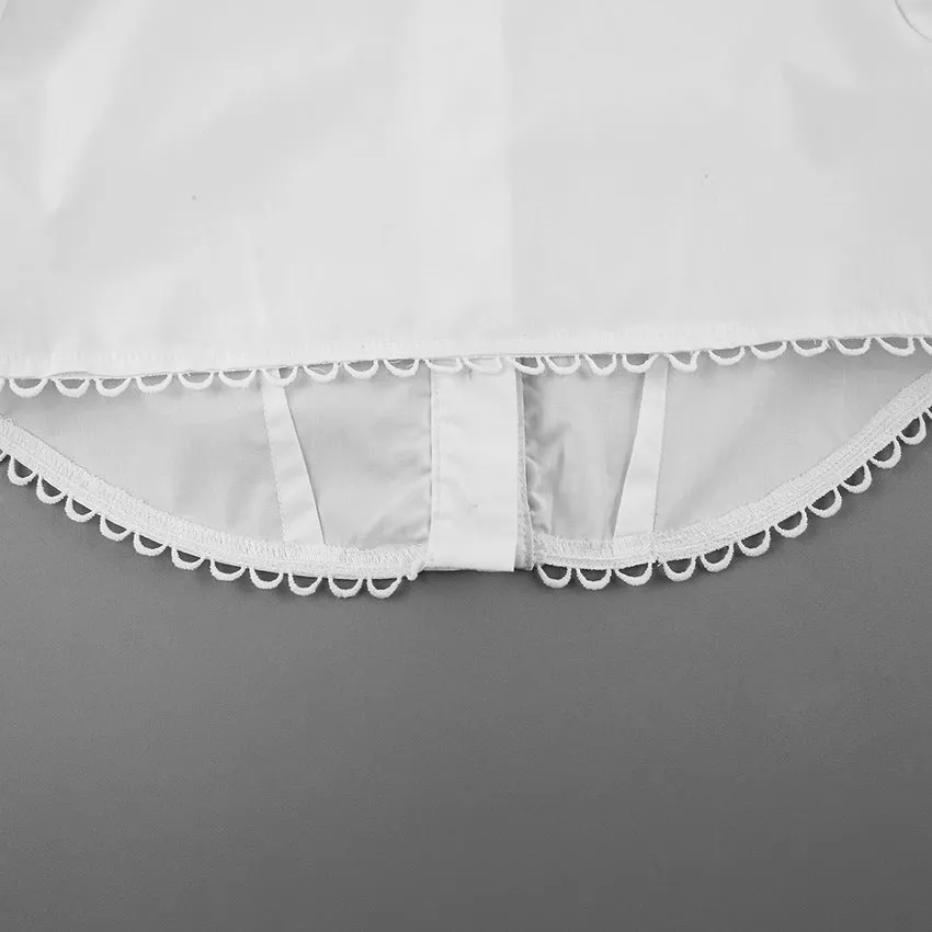 Elegant Single-breasted Mandarin High Collar Shirts Crop Tops