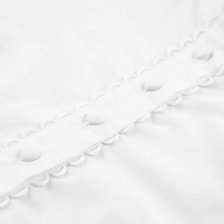 Elegant Single-breasted Mandarin High Collar Shirts Crop Tops