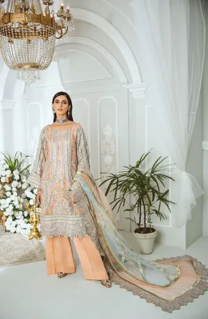 Elegant Women's Pakistani Clothes in Peach Color #PF182