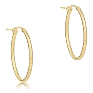 enewton | Oval Gold 1" Hoop {Textured}