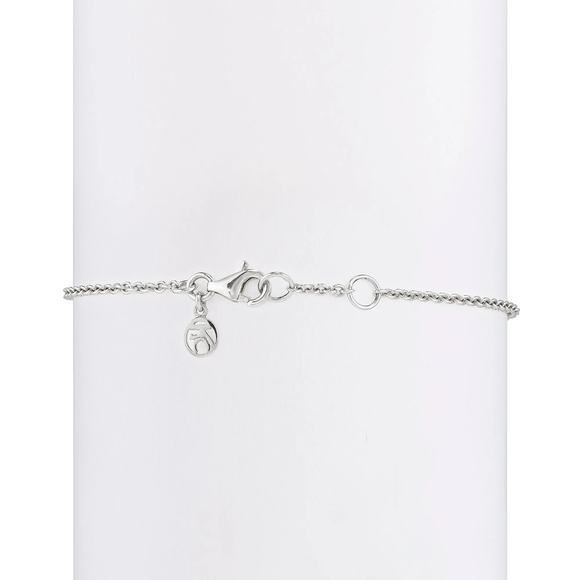 Etched Diamond & Aquamarine Evil Eye Bracelet