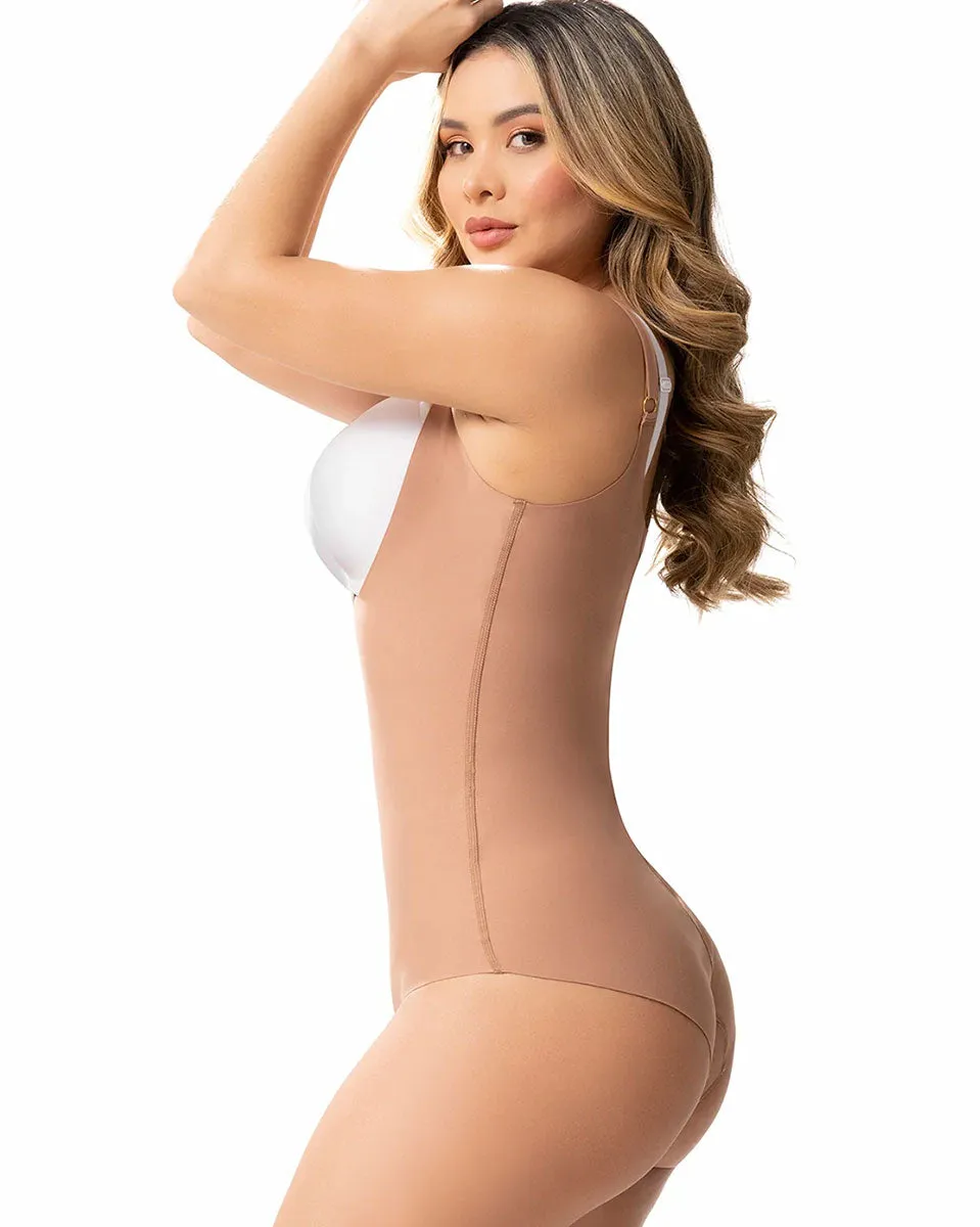 Fajas Sonryse Open Bust Tummy Control Panty Shapewear Bodysuit