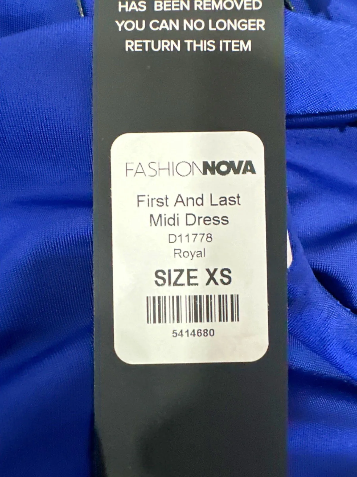Fashion Nova Royal First And Last Midi Dress UK XS