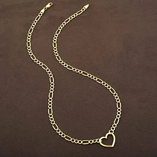 Figaro Heart Necklace (4.5mm)