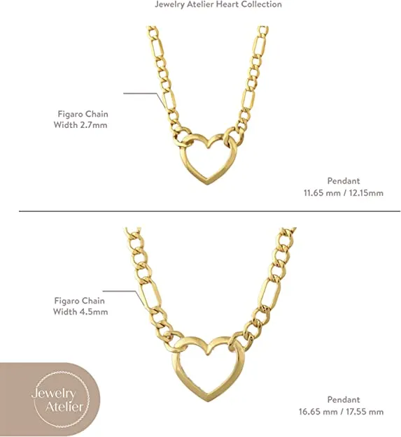 Figaro Heart Necklace (4.5mm)