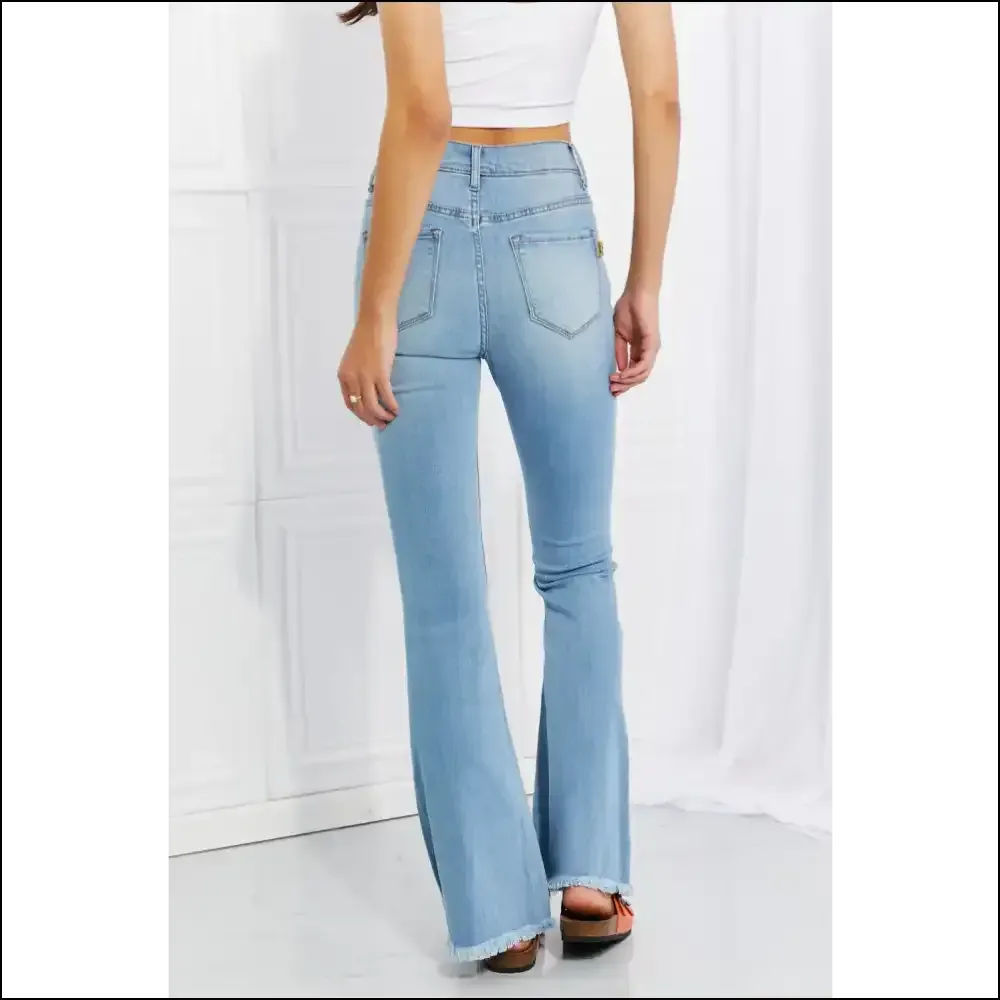 Flare Up in Style with Vibrant Miu Jess Button Jeans—glow Like a Retro Star! ✨