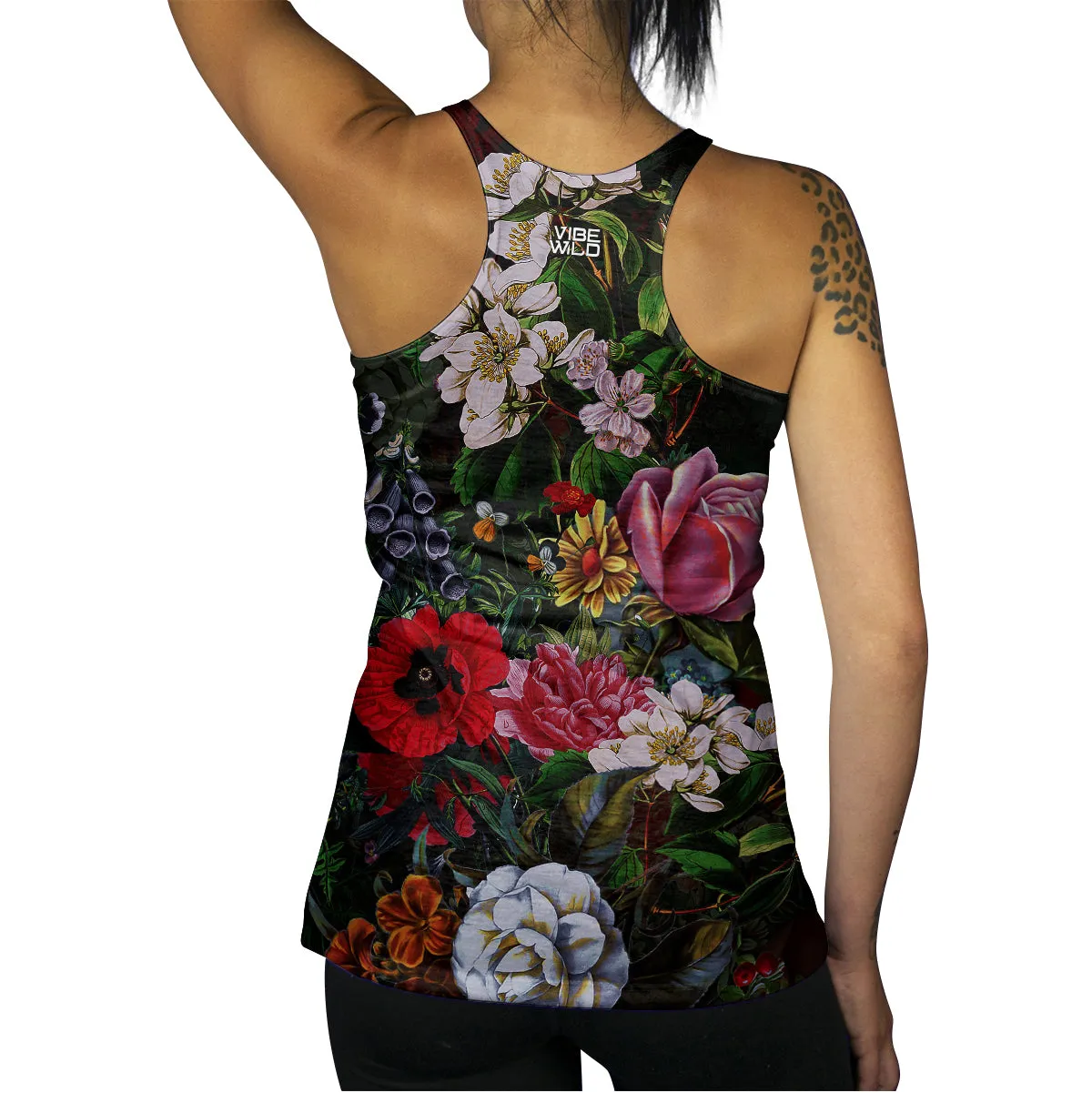 Flower Skull Racerback Tank
