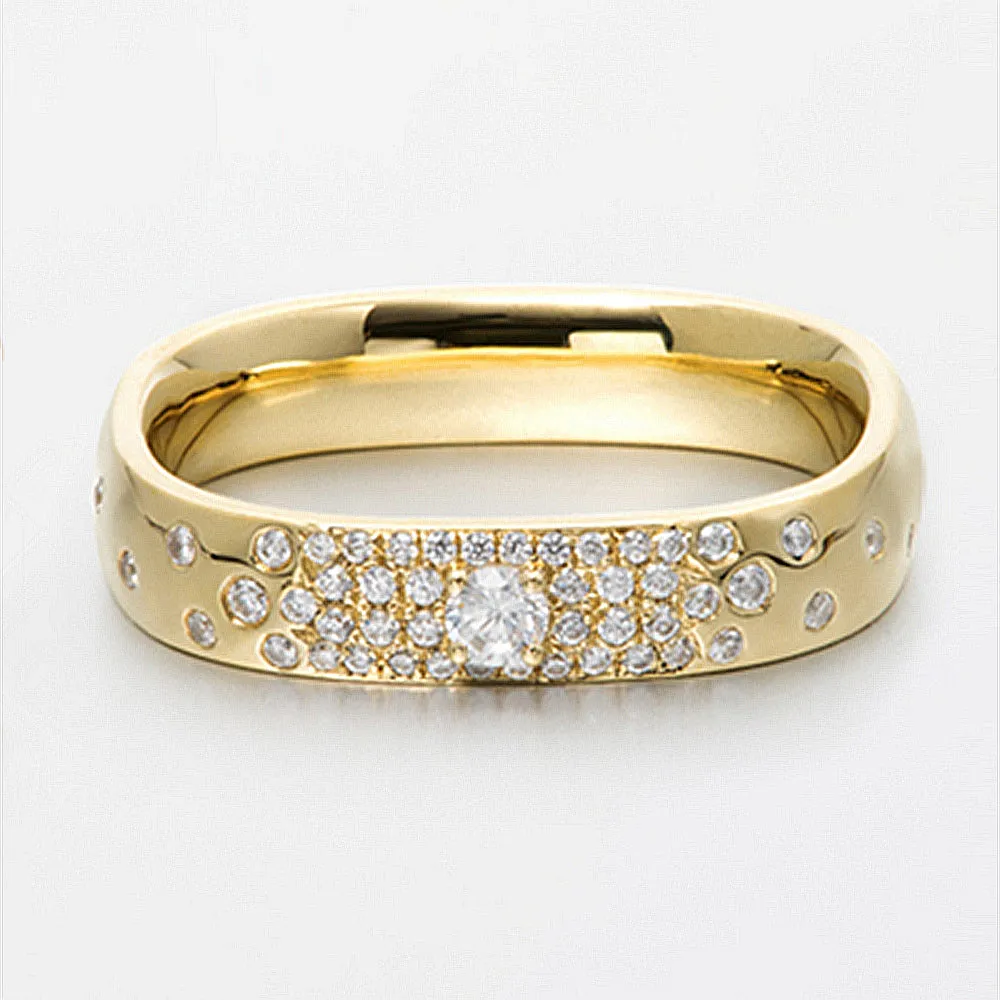 Flush-Set Diamond Matching Wedding Bands