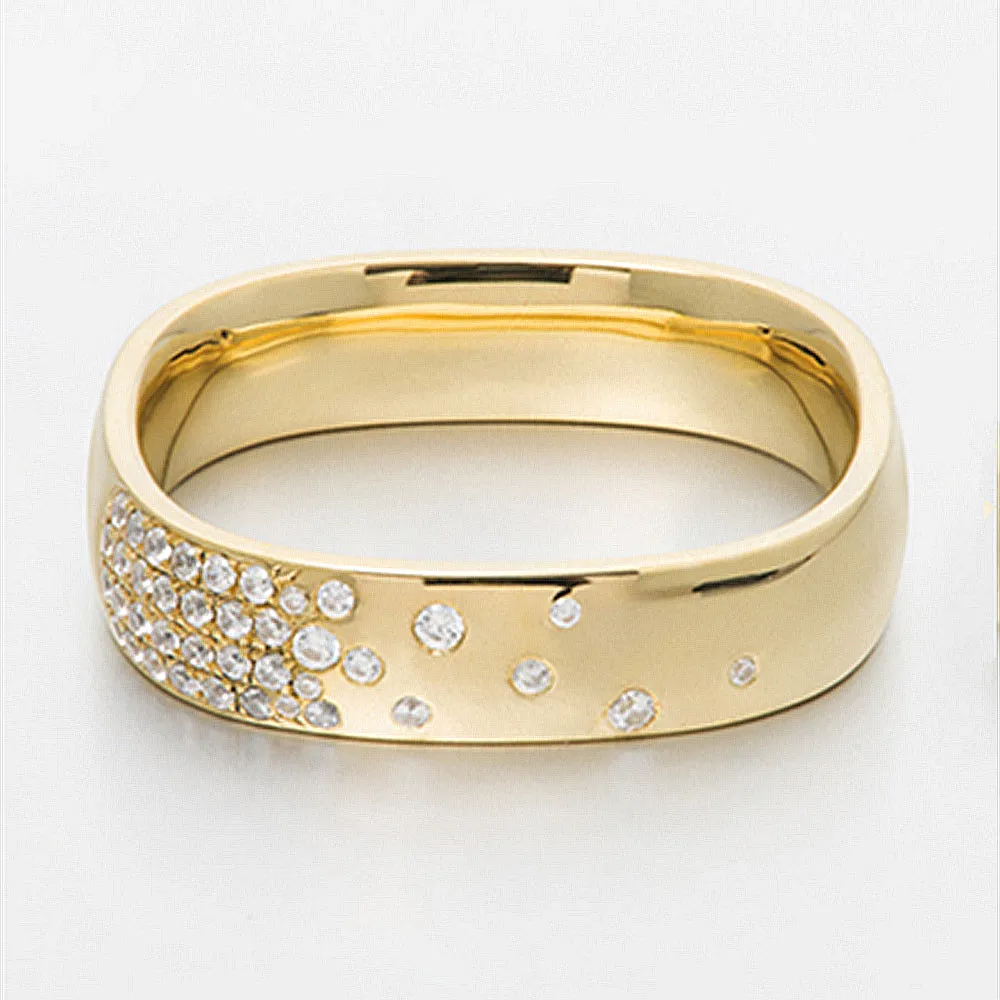 Flush-Set Diamond Matching Wedding Bands