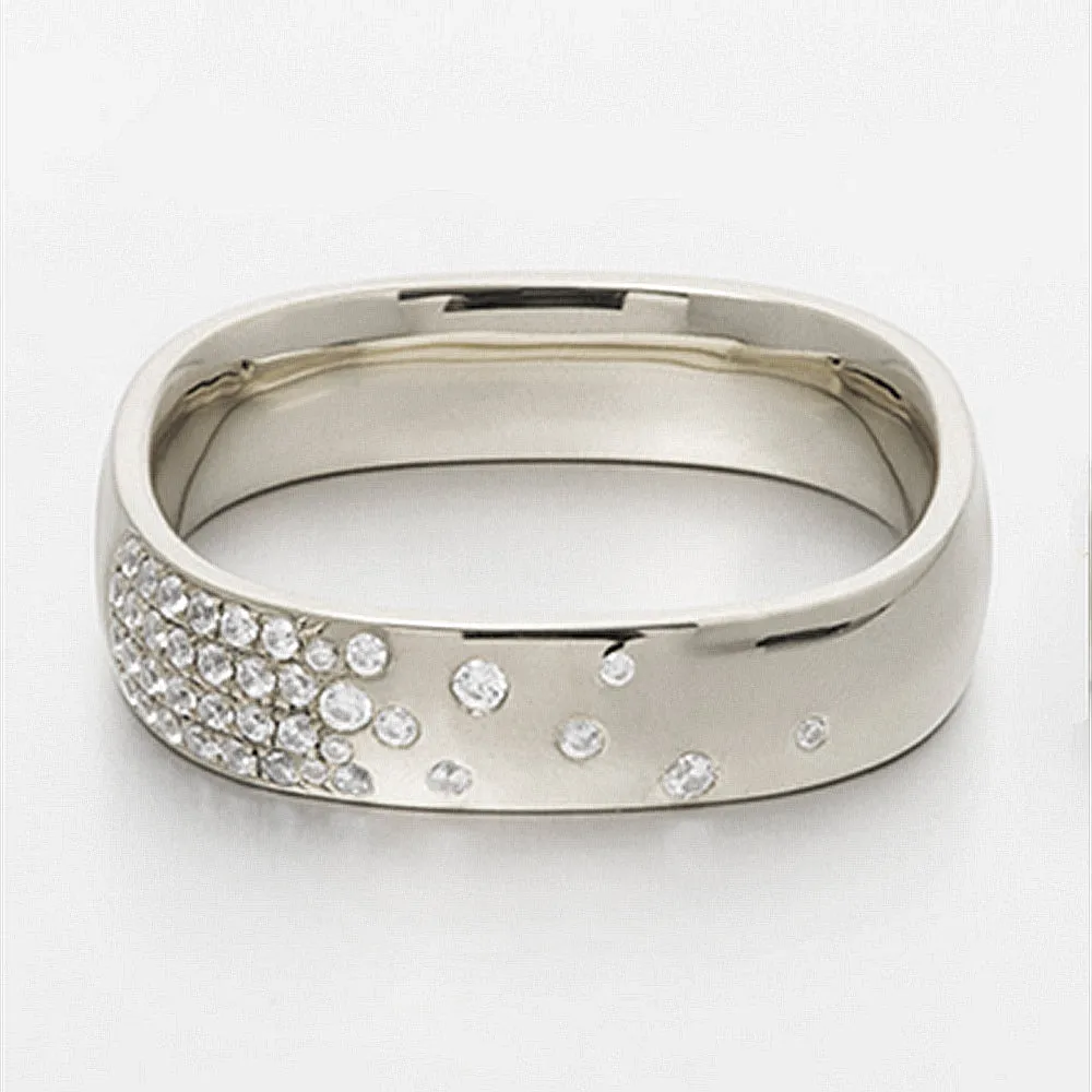 Flush-Set Diamond Matching Wedding Bands