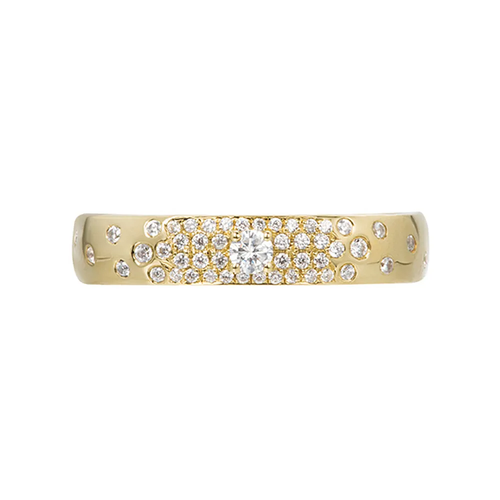 Flush-Set Diamond Matching Wedding Bands
