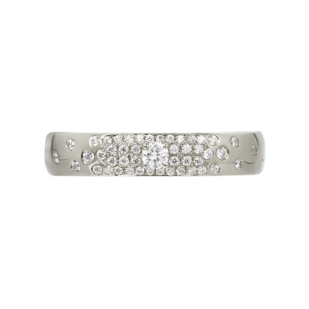 Flush-Set Diamond Matching Wedding Bands