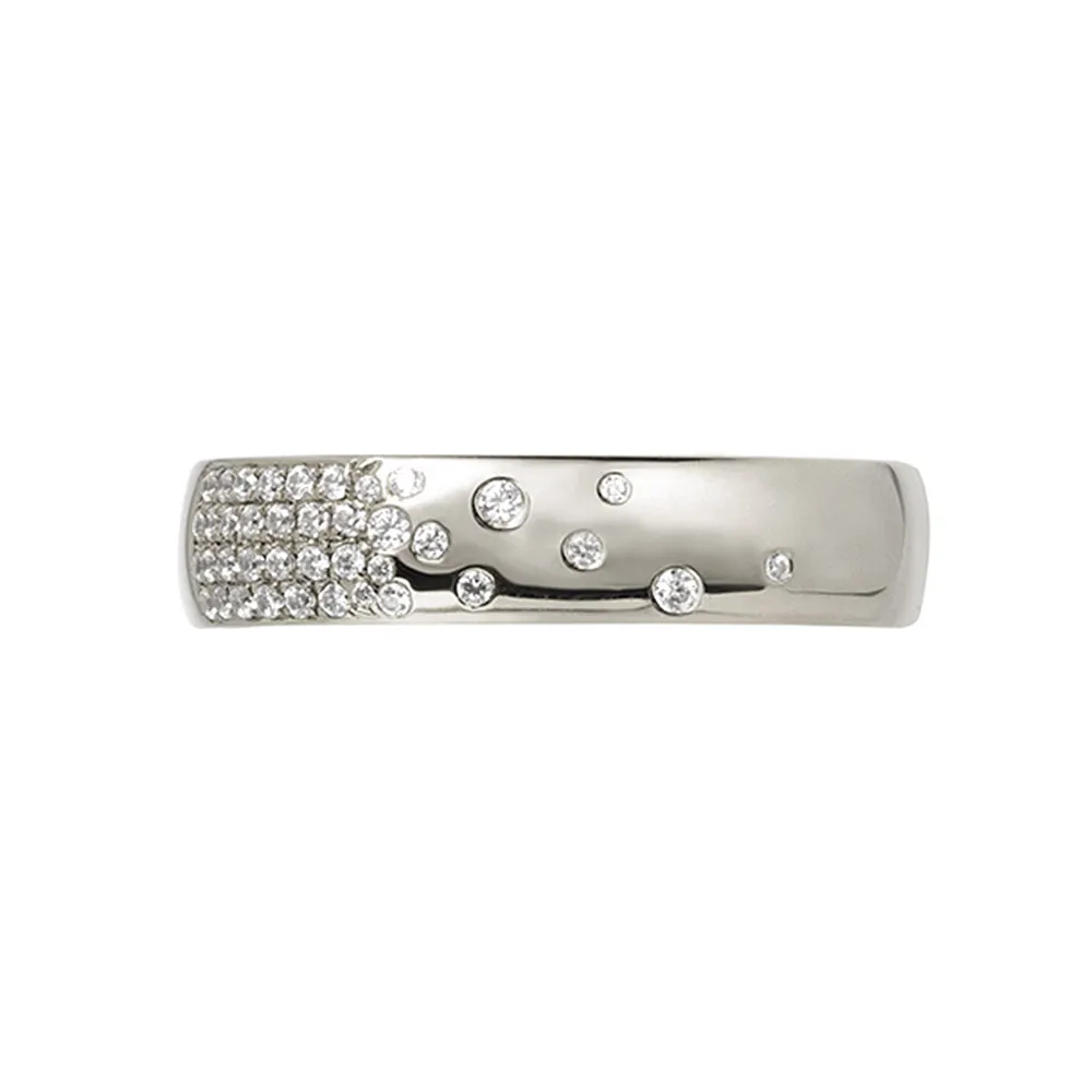Flush-Set Diamond Matching Wedding Bands