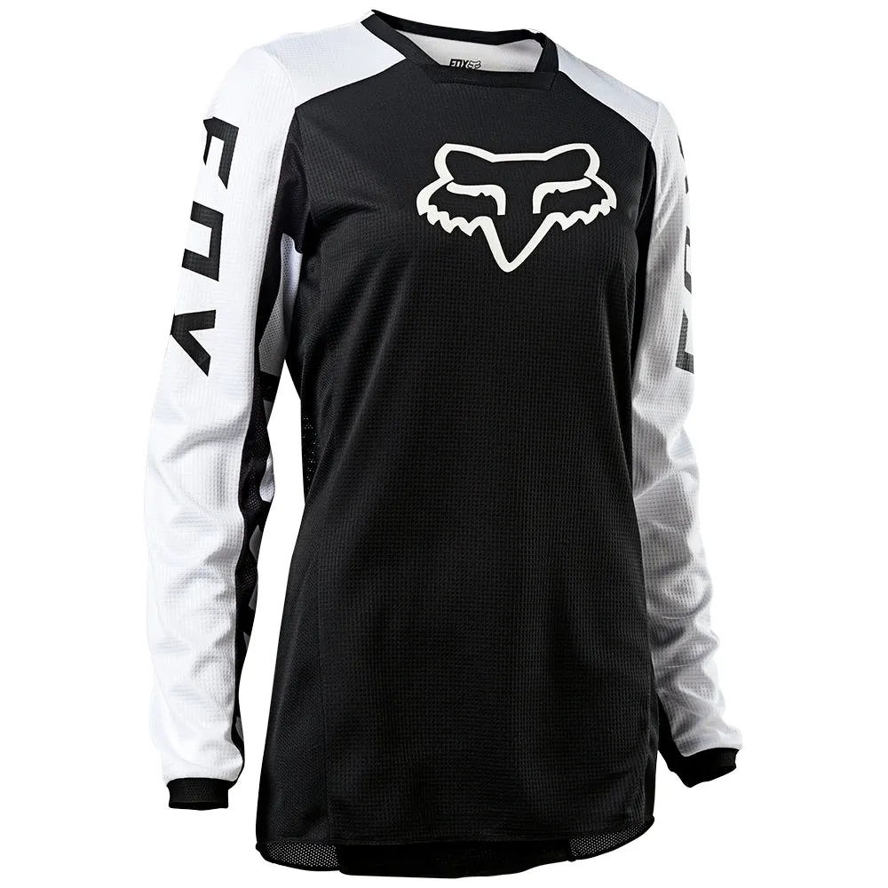 FOX WOMENS 180 DJET JERSEY [BLACK/WHITE]