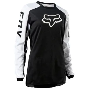 FOX WOMENS 180 DJET JERSEY [BLACK/WHITE]