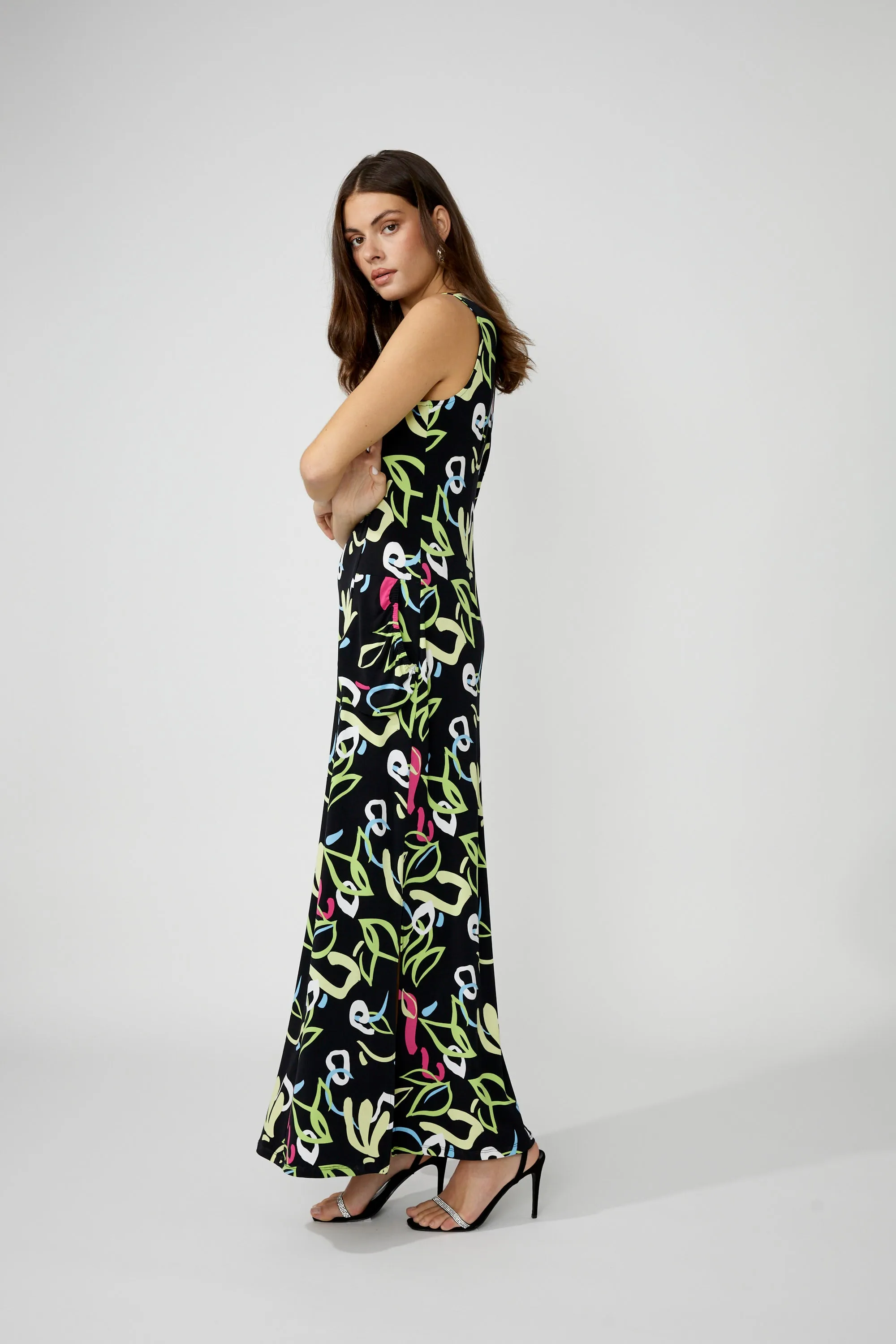 Frank Lyman- Women's Maxi A-line Dress With Pockets