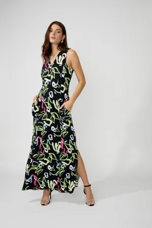 Frank Lyman- Women's Maxi A-line Dress With Pockets