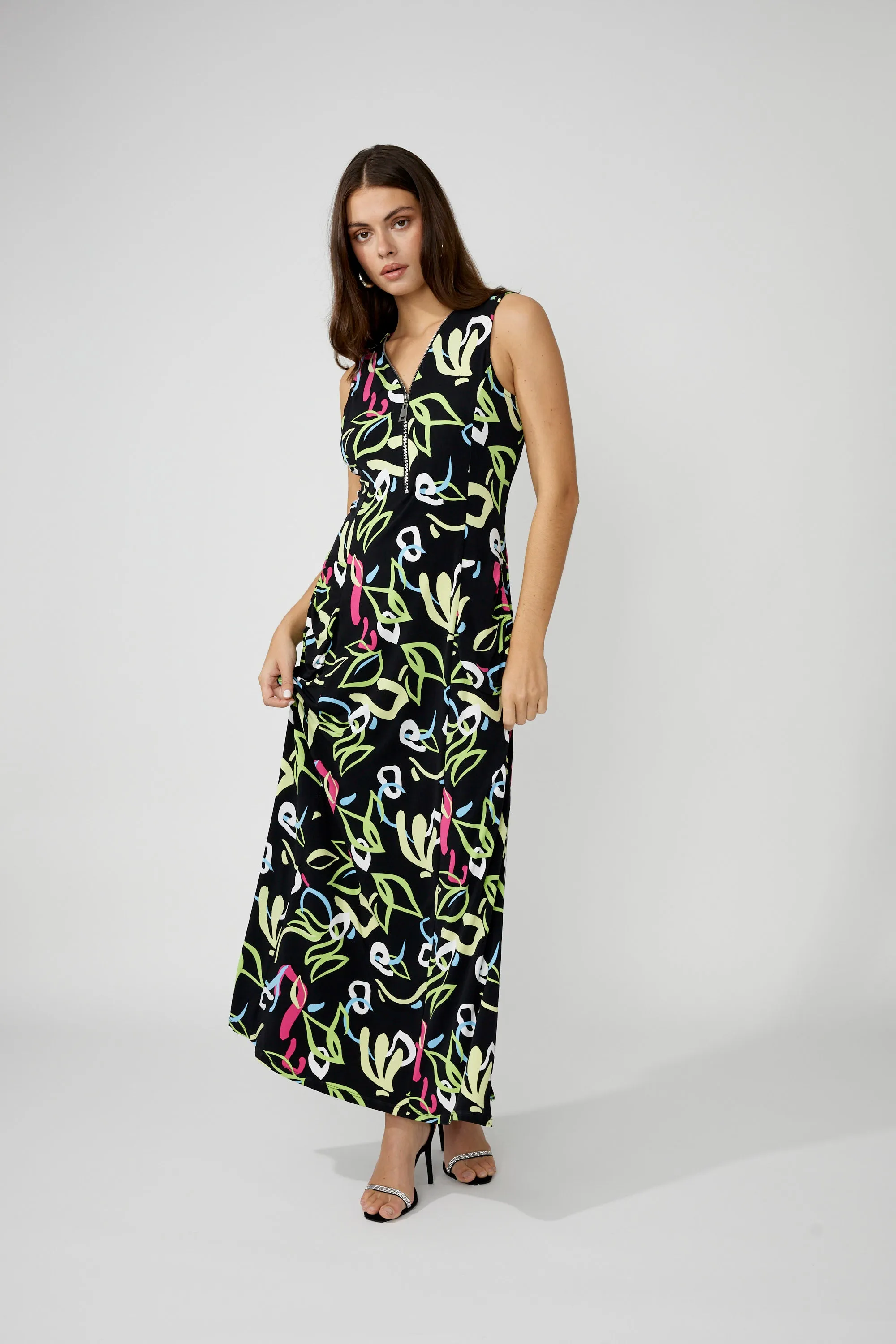 Frank Lyman- Women's Maxi A-line Dress With Pockets