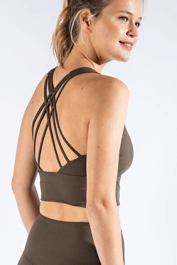 Free Expression Sports Bralette in Olive