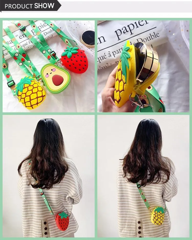 Fruit and Donut  Soft Silicone Pouch
