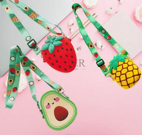 Fruit and Donut  Soft Silicone Pouch