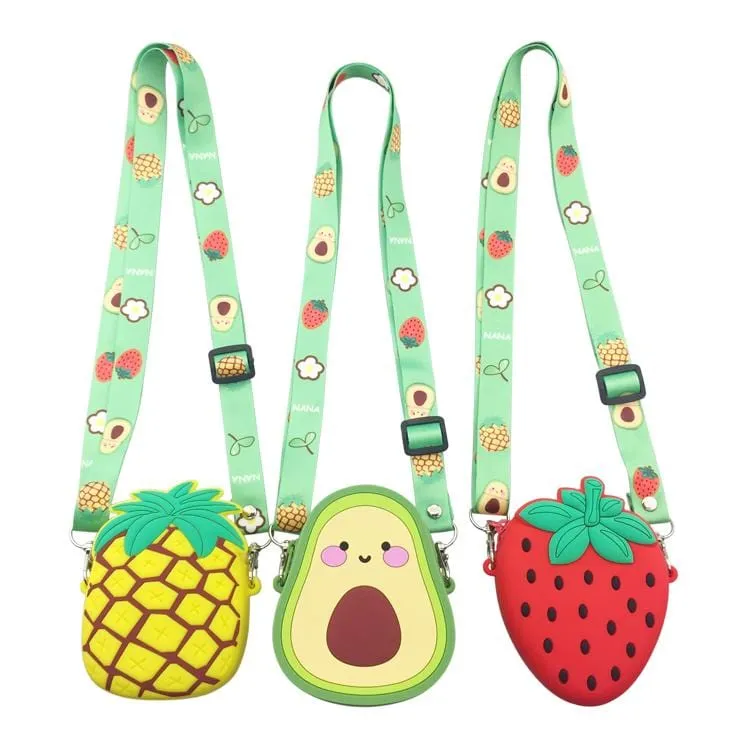 Fruit and Donut  Soft Silicone Pouch