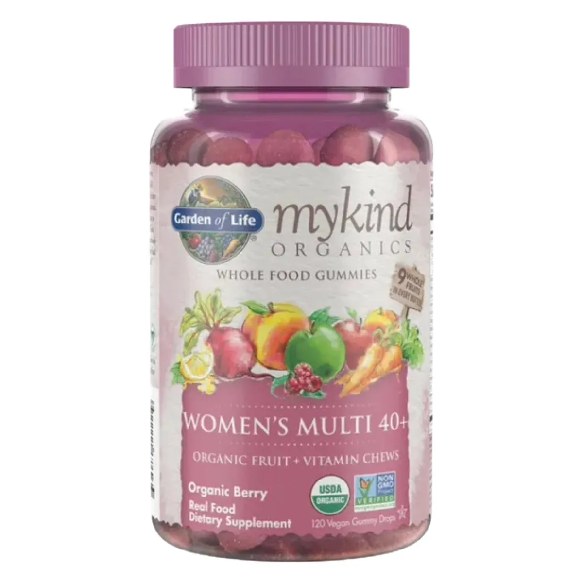 Garden of Life mykind Organics Women's 40  Multi Berry 120 Gummies