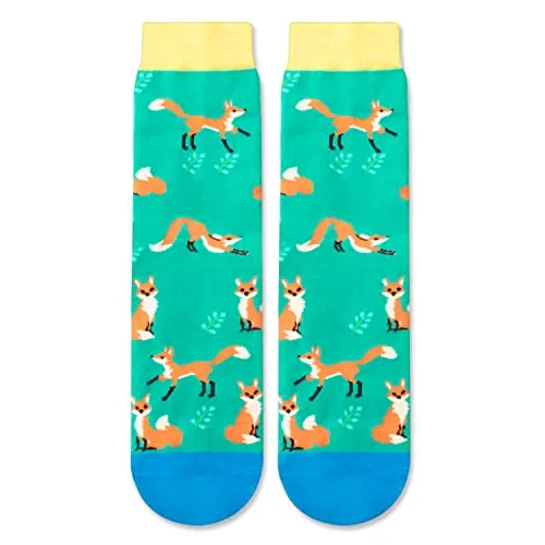 Gender-Neutral Fox Gifts, Unisex Fox Socks for Women and Men, Fox Gifts Animal Socks