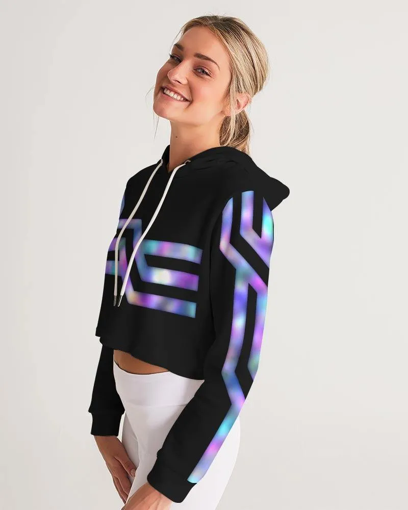 Geo Prism Cropped Hoodie