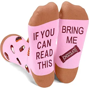 Gift for Mom, Women's Chocolate Socks, Anniversary Gift for Her, Chocolate Lover Gift, Funny Food Socks, Novelty Chocolate Gifts for Women, Funny Chocolate Socks for Chocolate Lovers