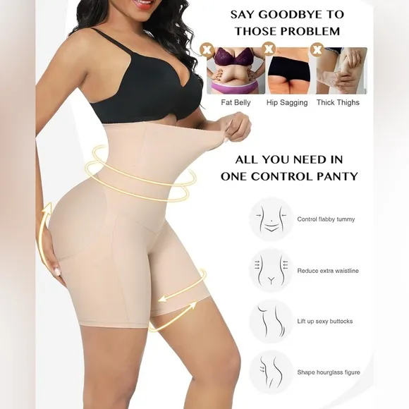 Girdle Seamless with Rods High-Waisted Comfort Underwear Womenswear Shapewear