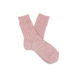 Glitter Rib Crew Socks - Pink (Women's)