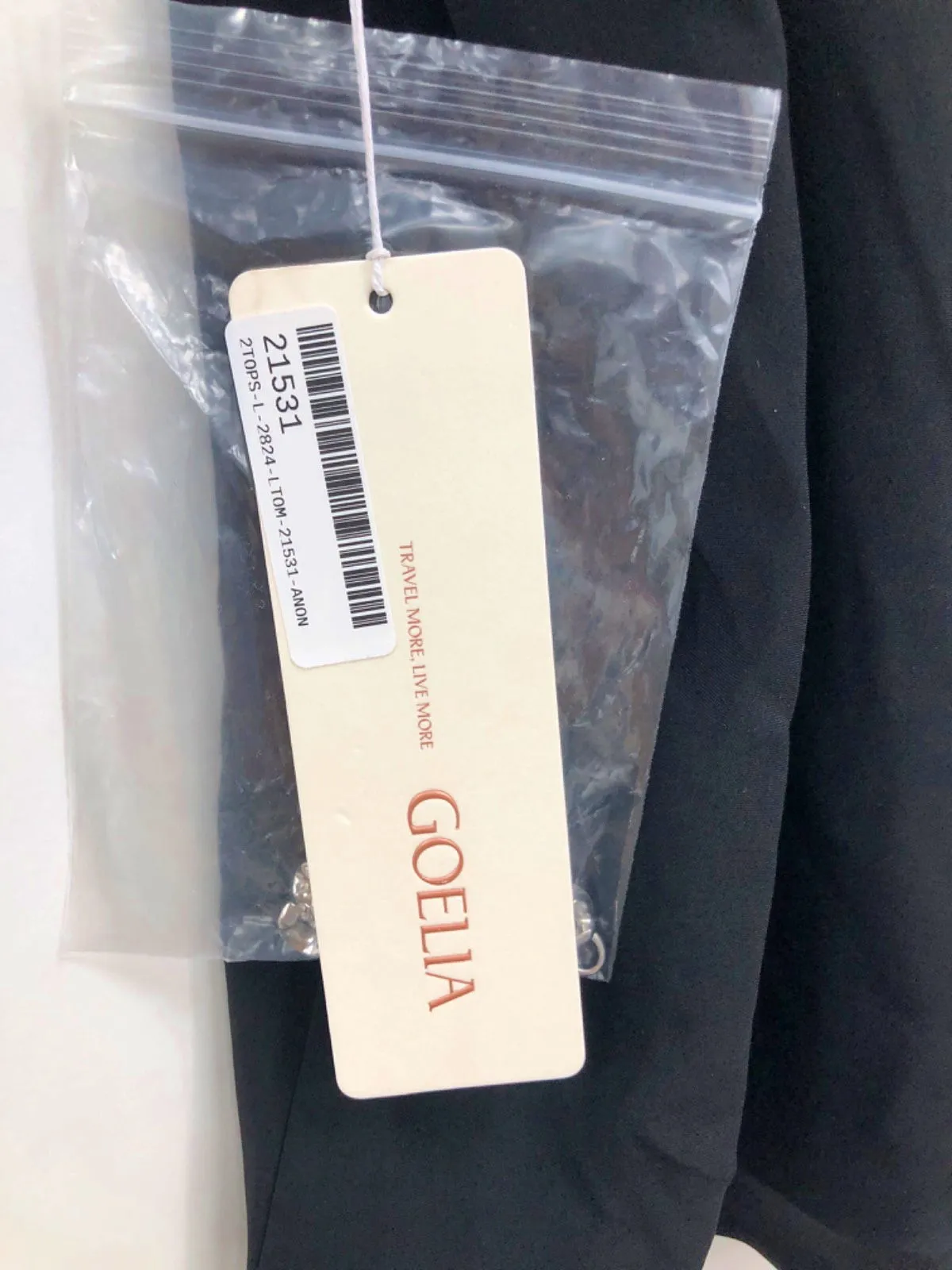 Goelia Black Chain Strap Top S