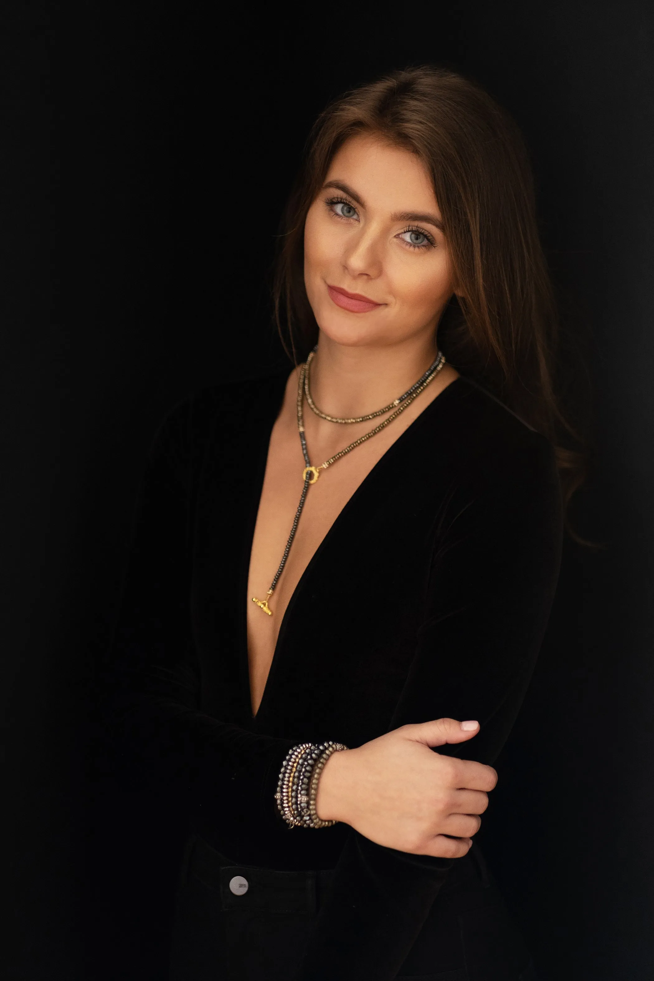 Gold & Gunmetal Hematite Dash Necklace