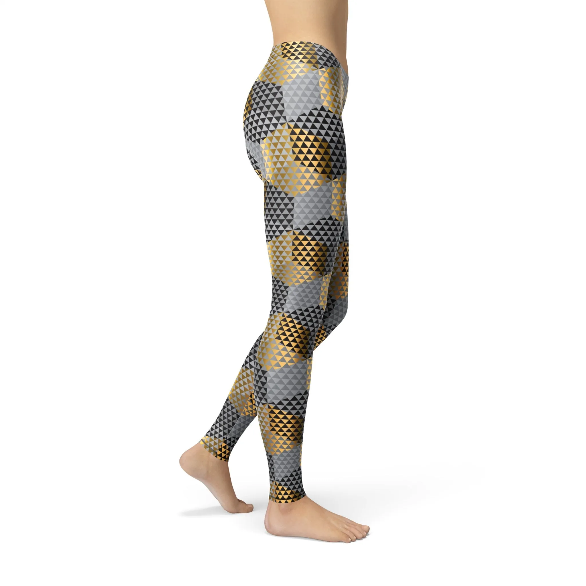 Golden Geometric Leggings