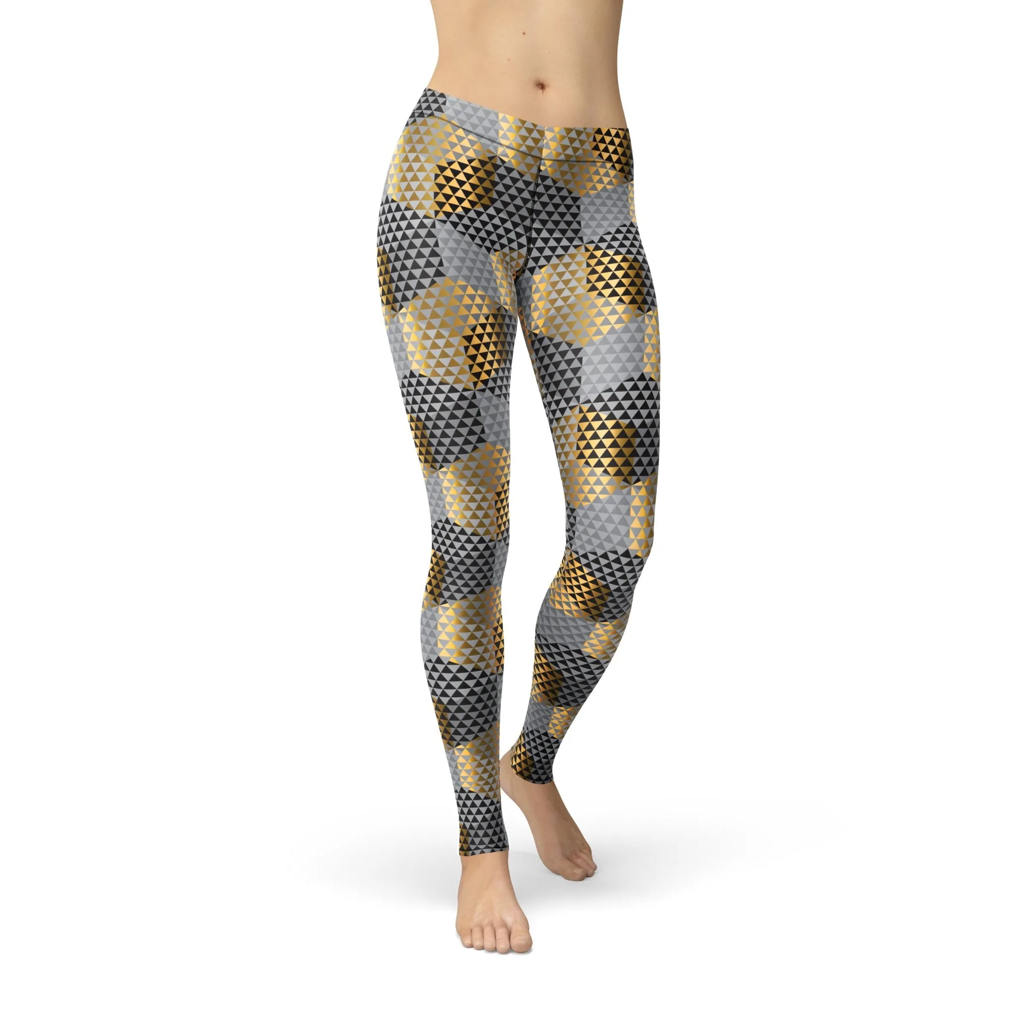 Golden Geometric Leggings