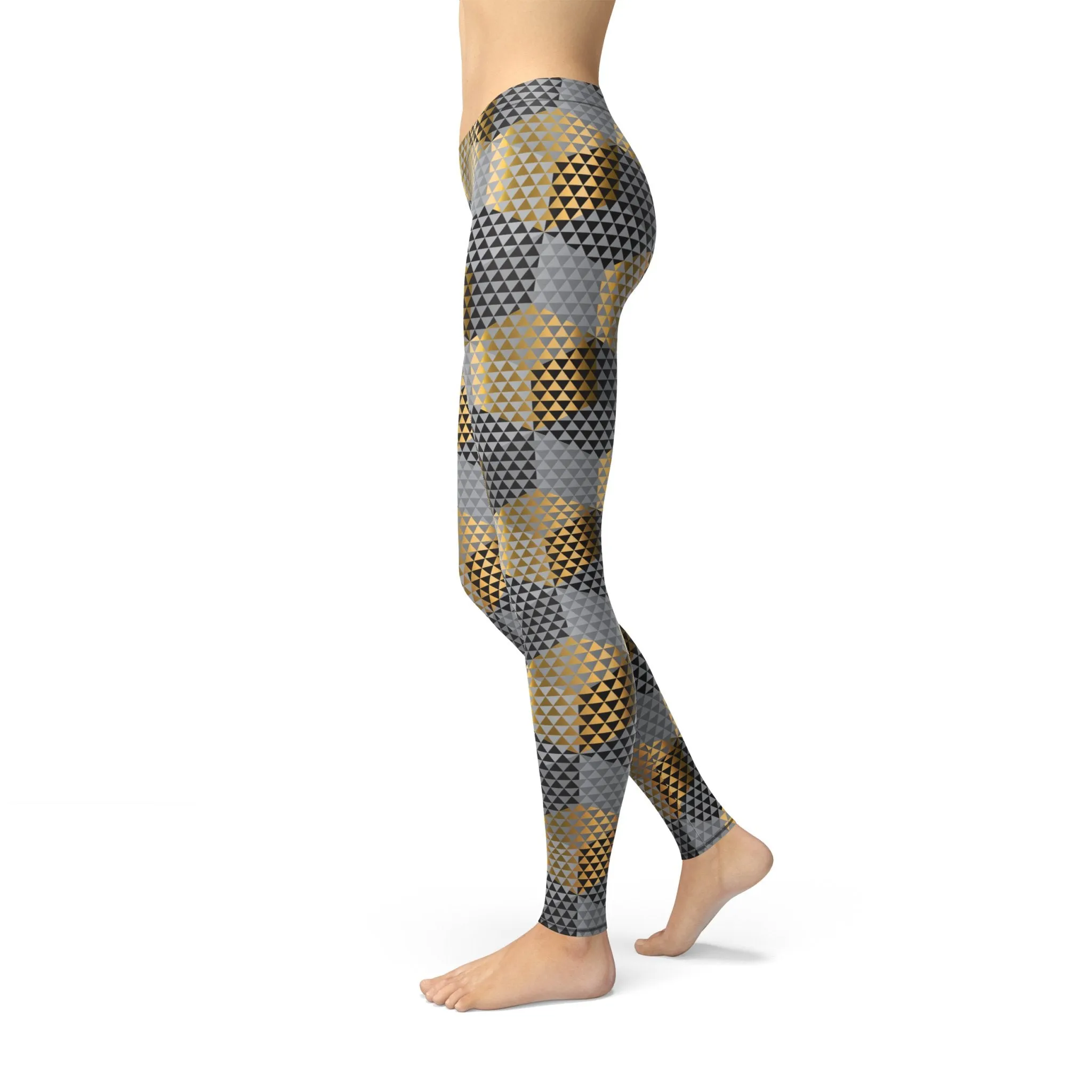 Golden Geometric Leggings