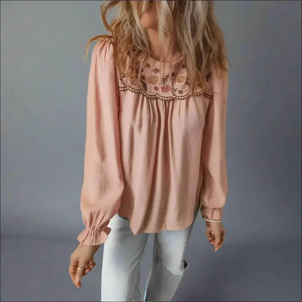 Gossamer Pink Floral Crinkle Blouse: Finally, a Reason to Adult 🌸😂