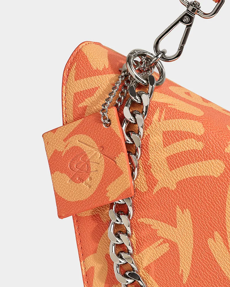Graffiti Shoulder Bag in Orange