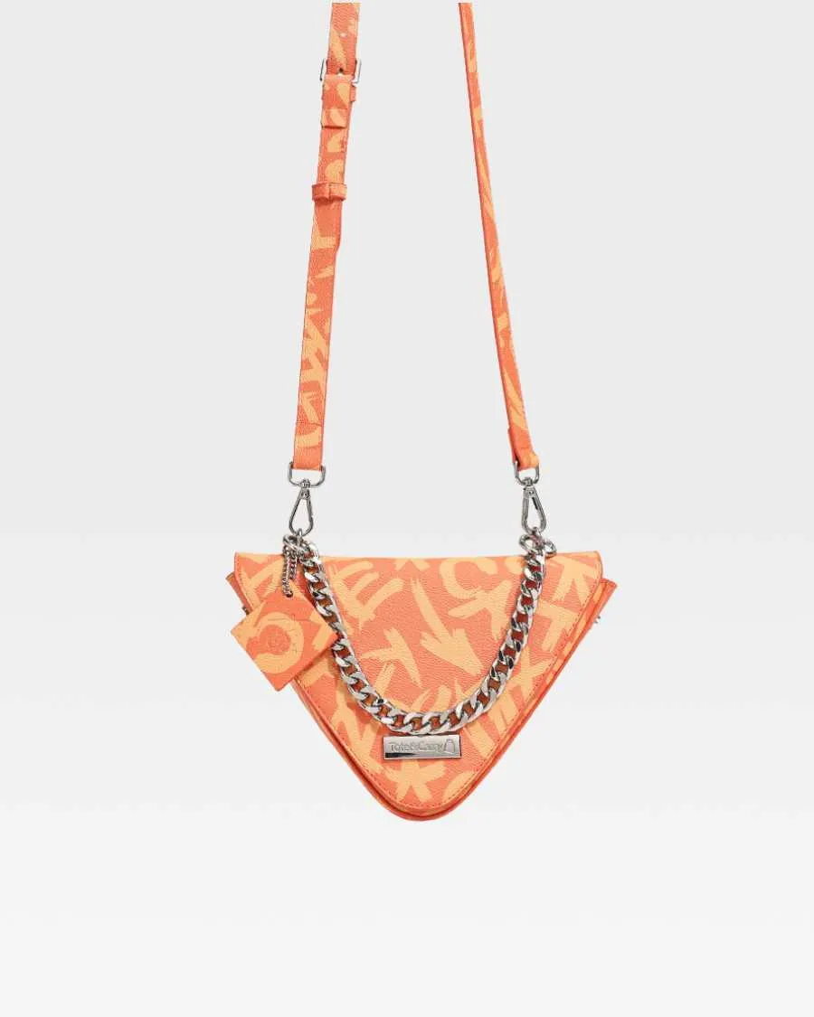 Graffiti Shoulder Bag in Orange